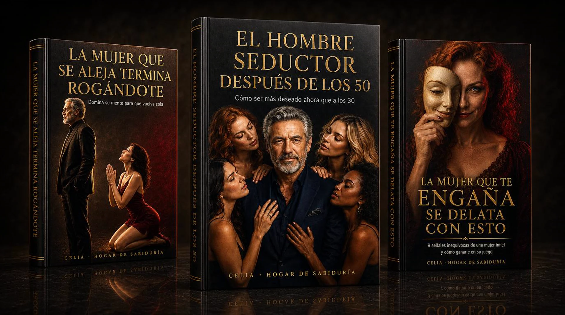 Los 3 libros de la colección El Hombre Seductor Después de los 50 de Celia.